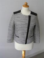 Asymmetrisch jasje met zwarte accenten maat 36., Kleding | Dames, Zwart, Nieuw, Ophalen of Verzenden, Jasje