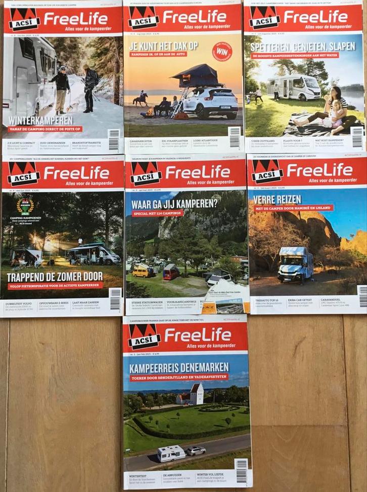 ACSI FreeLife Camperplaatsen 2025 - 7 Stuks, Boeken, Tijdschriften en Kranten, Gelezen, Sport en Vrije tijd, Ophalen of Verzenden