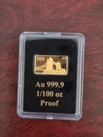0.999 goudbaar 1/100 ounce Fiji 2023 Tower Bridge, Ophalen of Verzenden, Goud
