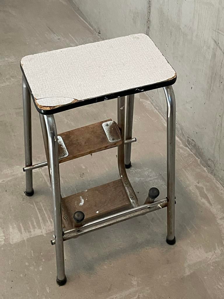 Vintage Keukentrapje, Huis en Inrichting, Ophalen, Gebruikt, Staal