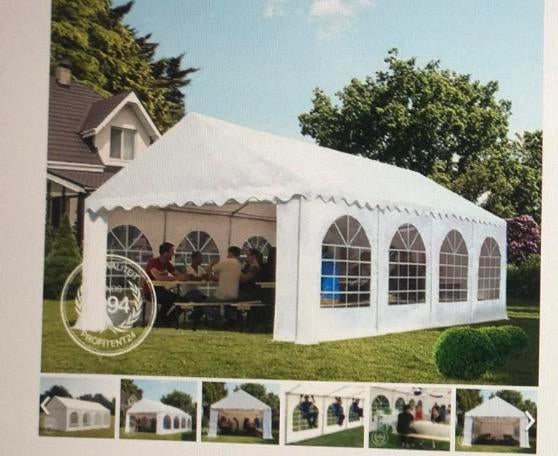 Professionele Partytent wit 4x8m,Zeer goed! Nieuwprijs €800, Ophalen, Partytent, Zo goed als nieuw, 4 tot 6 meter