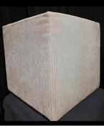 Vintage groen rib fluwelen poef Second Time.166, Huis en Inrichting, Ophalen, Zo goed als nieuw, Stof, 50 tot 75 cm