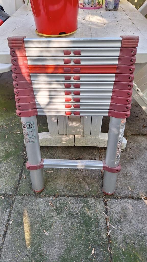 Altrex TeleClimb Telescoopladder - 3.20m, Doe-het-zelf en Verbouw, Ladders en Trappen, Ophalen, Gebruikt, Ladder, Opvouwbaar of Inschuifbaar