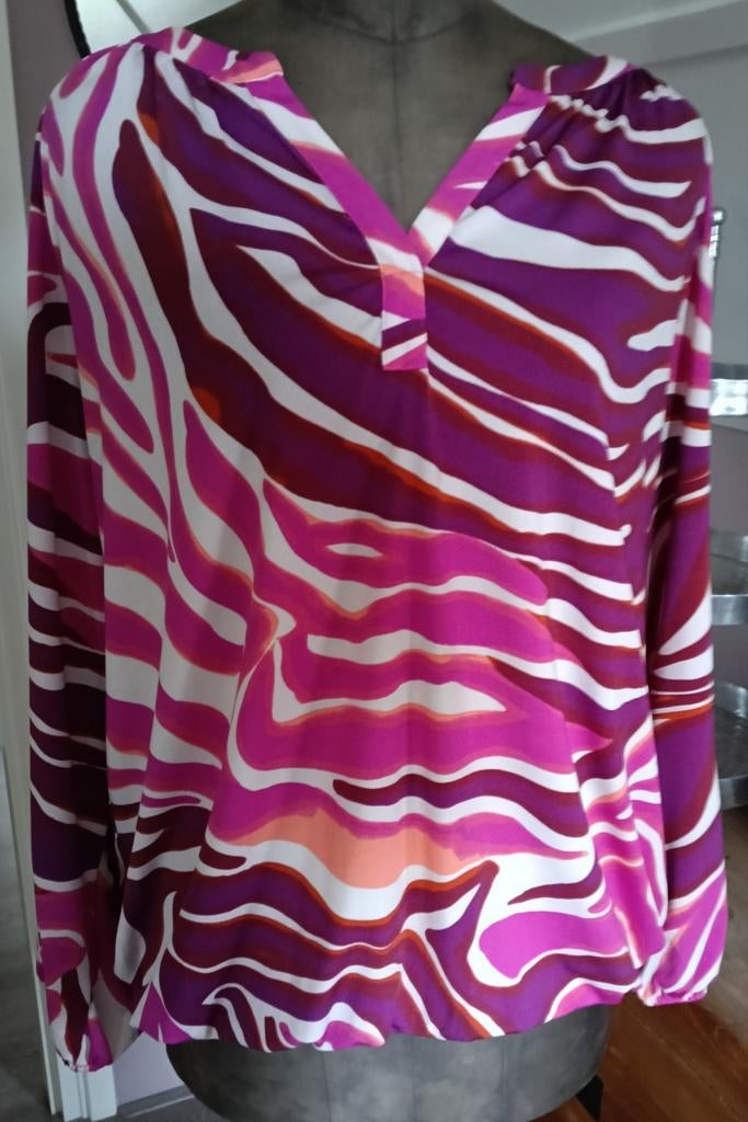 Roze top met lange mouw, Norah maat 46, collectie 2025, Kleding | Dames, Tops, Maat 46/48 (XL) of groter, Ophalen of Verzenden