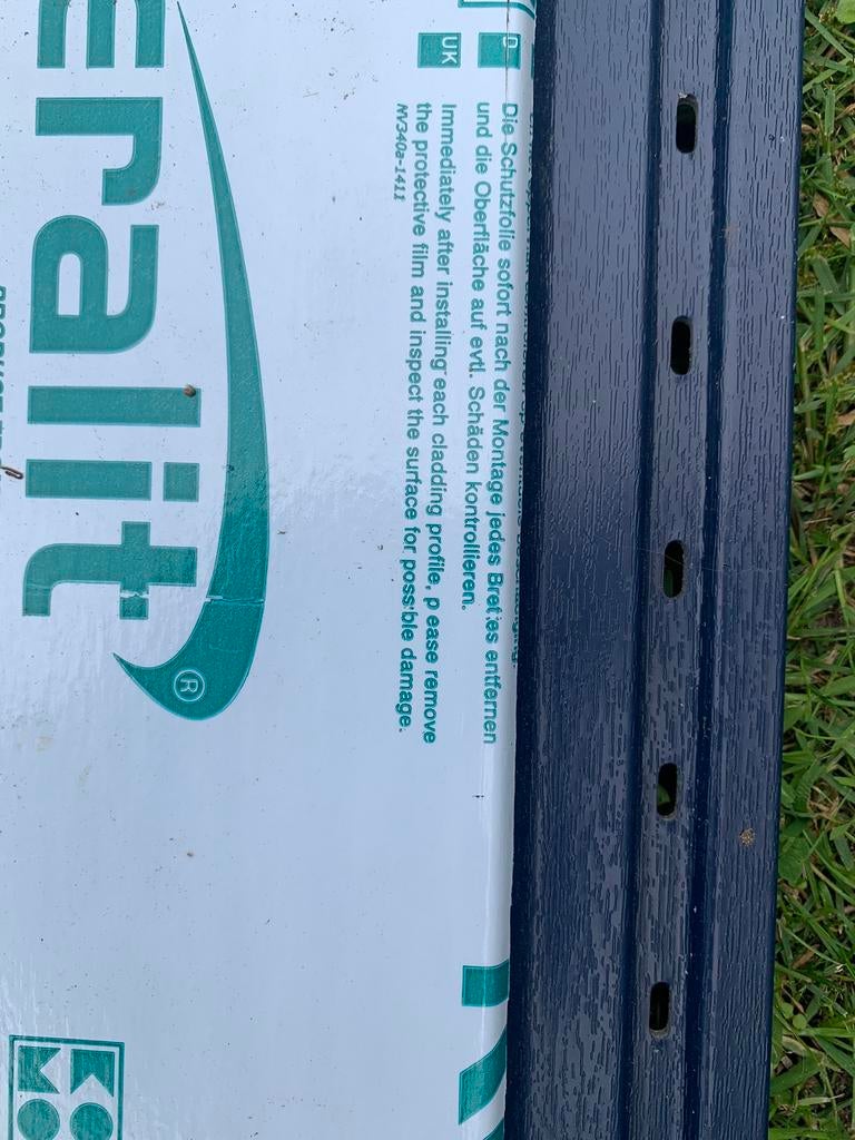 Keralit plank Staalblauw | 602 cm, Doe-het-zelf en Verbouw, Platen en Panelen, Ophalen of Verzenden, Zo goed als nieuw