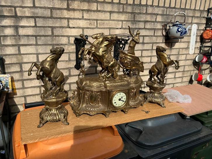 Koperen franse strijdwagen, Antiek en Kunst, Antiek | Koper en Brons, Ophalen of Verzenden