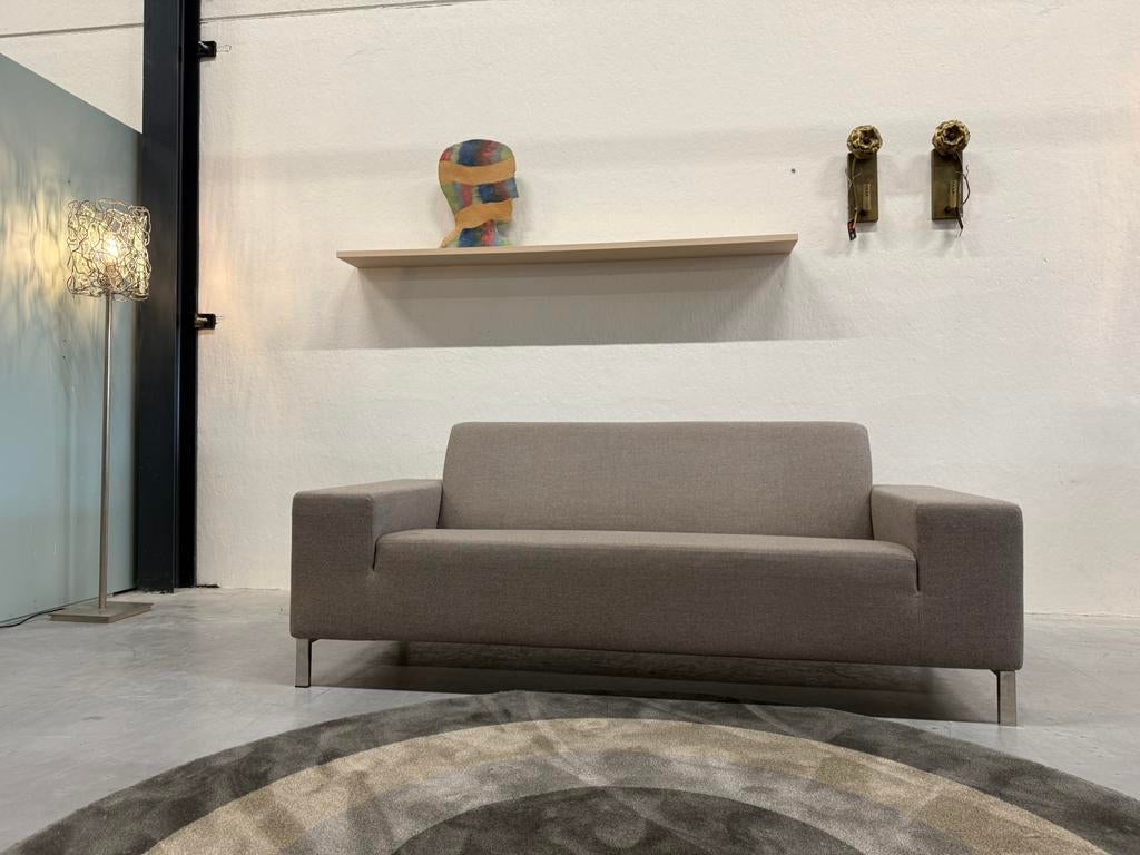 Als nieuw Gelderland 6511 Bank 2,5 zits Ploegwool Beige 202, Tweepersoons, 75 tot 100 cm, Ophalen of Verzenden, Zo goed als nieuw