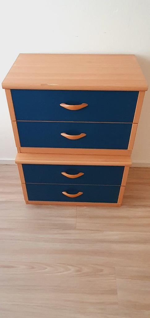 Twee ladekasten, Huis en Inrichting, Kasten | Ladekasten, Ophalen, 50 tot 100 cm, 3 of 4 laden, Minder dan 100 cm