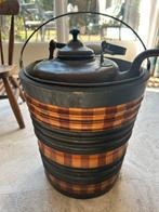 Antieke stoof met koperen ketel, Antiek en Kunst, Ophalen