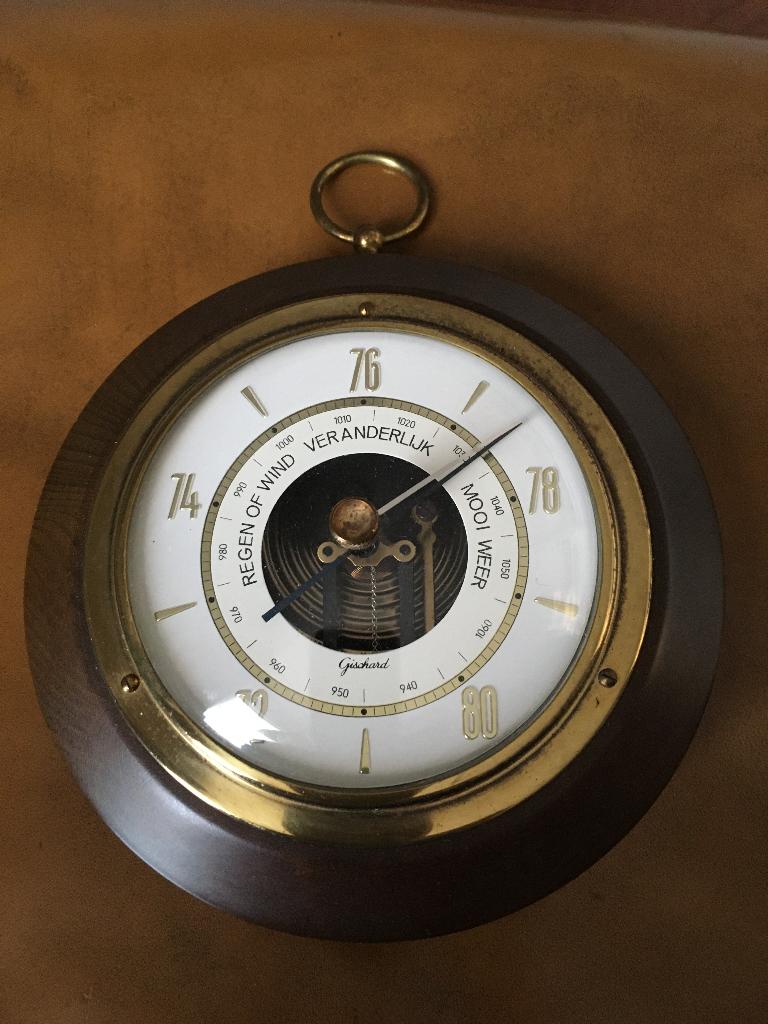 Mooie Gischard barometer, Ophalen of Verzenden, Gebruikt, Barometer