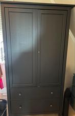 Ikea Hemnes Kledingkast - Zwart, Ophalen, Gebruikt, Grenenhout, 50 tot 100 cm