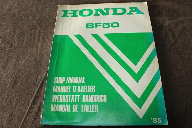 Honda BF50 1985 boat motor shop manual handbuch, Ophalen of Verzenden, Honda