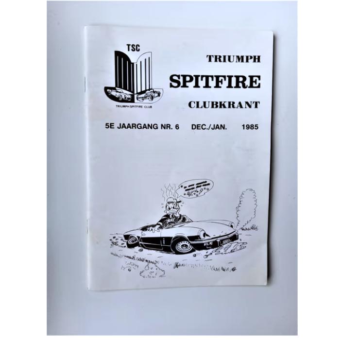 triumph spitfire clubblad nr.6 uit 1985, Boeken, Ophalen of Verzenden, Zo goed als nieuw, Overige merken, TSC
