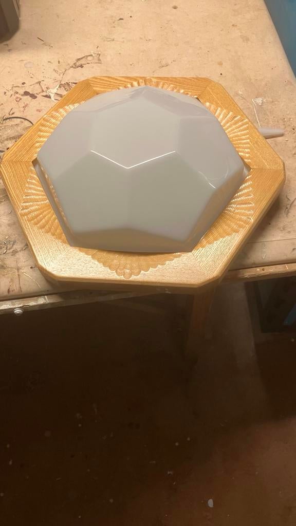 Antroposofische plafondlamp Rudolf Dorrfler, Ophalen, Gebruikt, Hout