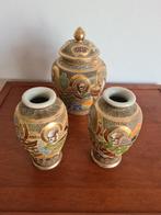 Set van Japanse Satsuma Vazen en Pot, Ophalen of Verzenden