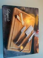 Laguiole kaas set + plank en 3 messen, Overige materialen, Nieuw, Ophalen of Verzenden, Vaatwasserbestendig