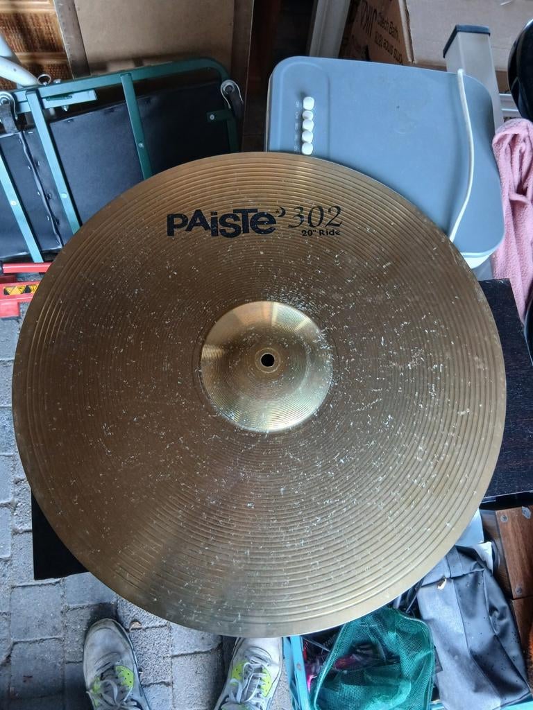 Paiste 302 bekkens, 20" Ride en 16" Crash, Muziek en Instrumenten, Drumstellen en Slagwerk, Ophalen of Verzenden, Gebruikt, Overige merken
