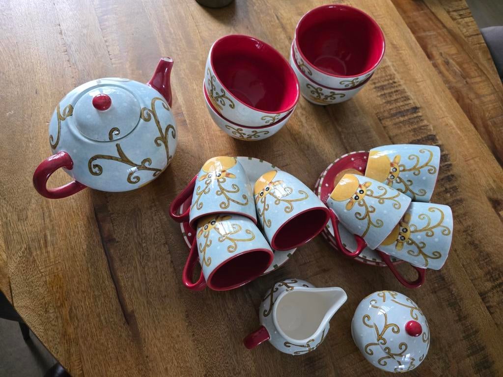 Jet ter steege theeservies  rendier, Ophalen of Verzenden