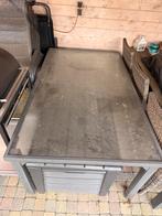 Robuuste glazen tuintafel aluminium frame, Tuin en Terras, Ophalen of Verzenden, Gebruikt, Rechthoekig, Aluminium