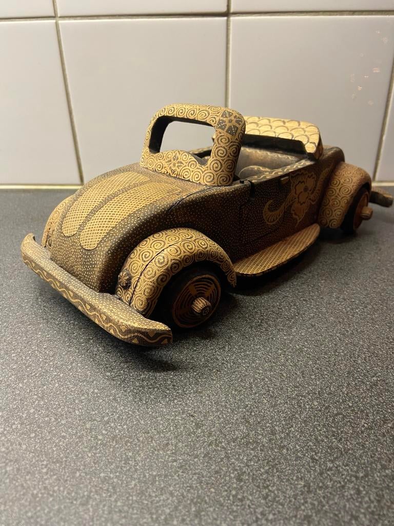 Houten VW Kever cabriolet., Antiek en Kunst, Antiek | Speelgoed, Ophalen of Verzenden