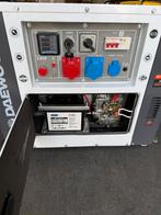 Daewoo 8.1 kVA Diesel Generator – 100 uur – 400volt defect, Elektrisch startend, Dieselolie, Ophalen of Verzenden, Zo goed als nieuw