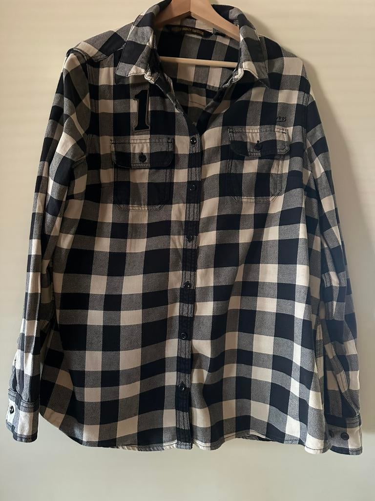 Harley Davidson dames blouse zwart geruit maat 2xl, Motoren, Kleding | Motorkleding, Ophalen of Verzenden, Tweedehands, Dames