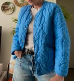 H&M blauwe gewatteerde jas, Ophalen of Verzenden, Zo goed als nieuw, Maat 34 (XS) of kleiner, Blauw