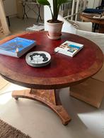 Antieke tafel 105 x 74 hoog leer ingelegd, Ophalen