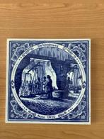 Delfts Blauw Wandtegel "De Kaaswaag Anno 1820", Ophalen of Verzenden