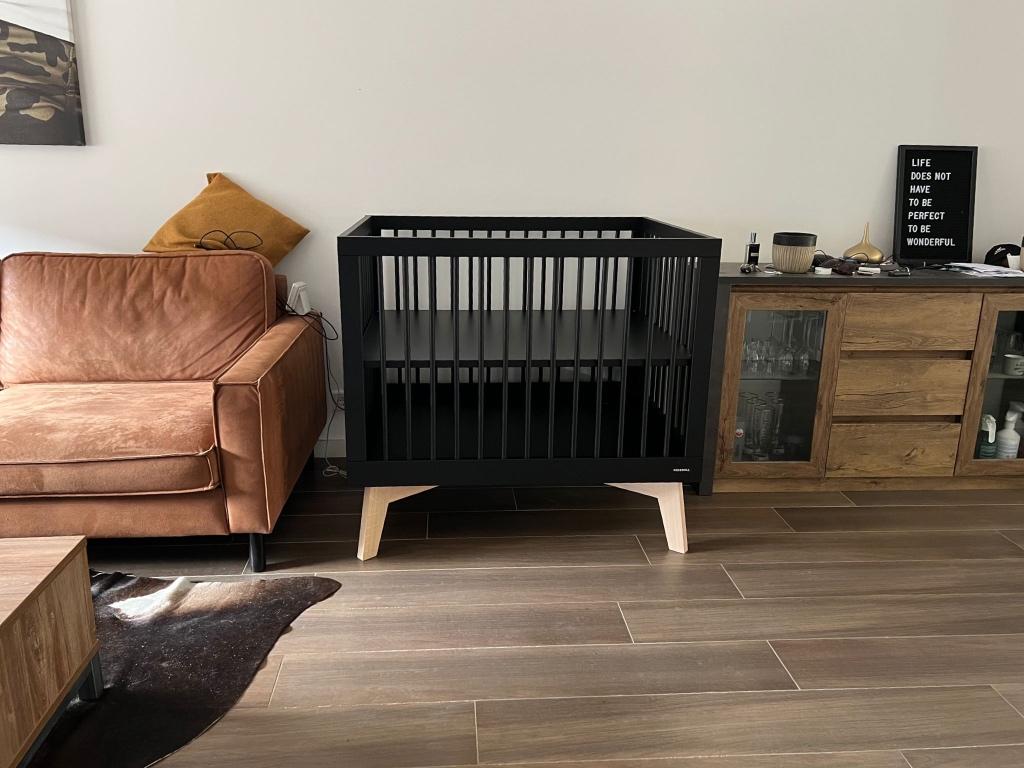 Zwarte box kidsmill sixties, Kinderen en Baby's, Boxen, Ophalen, Zo goed als nieuw, Rechthoekig, In hoogte verstelbaar