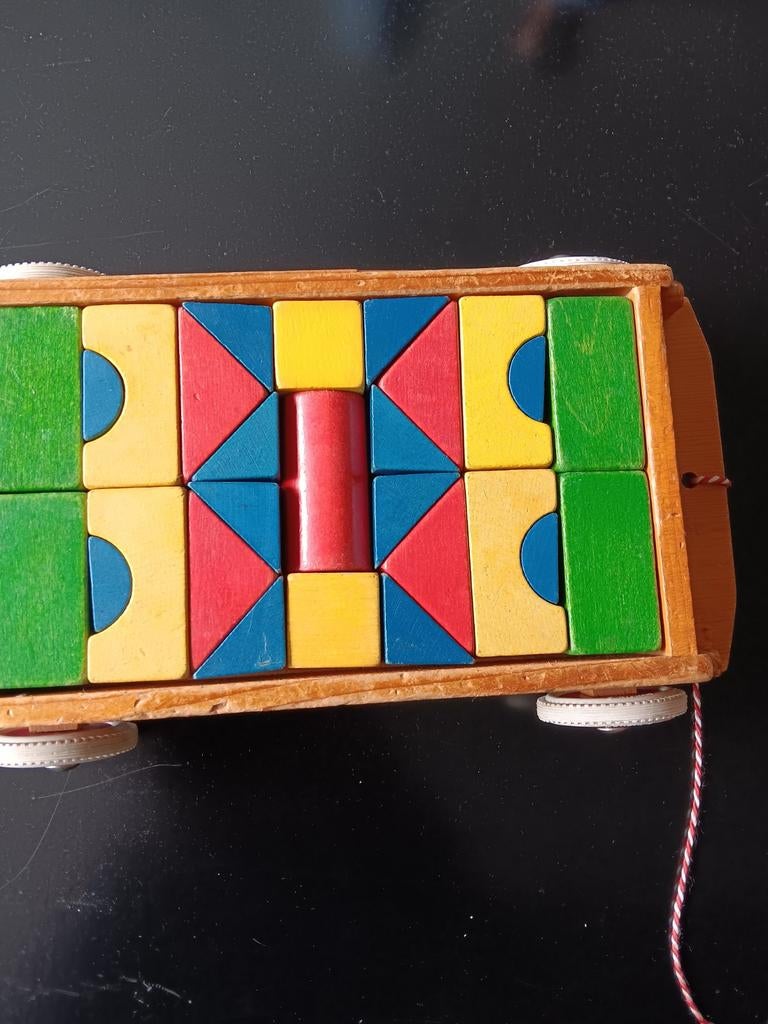 Vintage Baufix blokkenwagen -, Ophalen of Verzenden, Zo goed als nieuw, Overige merken