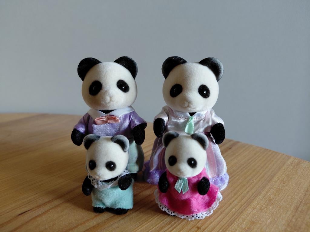 Sylvanian families pandaberen compleet, Verzamelen, Ophalen of Verzenden, Gebruikt