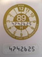 Plakbare RDW Apk stickers 89/91en 92 Vintage(voor Oldtimers), Verzenden, Zo goed als nieuw, Auto of Motor