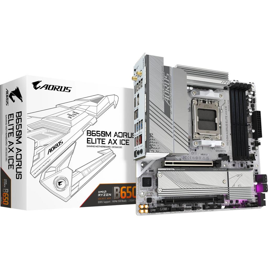 B650M AORUS ELITE AX ICE Moederbord - Nieuw in doos, Computers en Software, Moederborden, Ophalen of Verzenden, Nieuw, AMD, DDR5