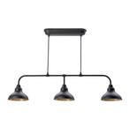Industriële hanglamp met 3 lampen, Ophalen, Zo goed als nieuw, Metaal, Minder dan 50 cm