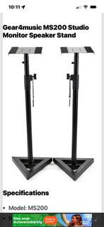 Gear4music MS200 Studio Monitor Speaker Standaards ( nieuw), Ophalen of Verzenden, Nieuw, Instrumentstandaard, Speaker