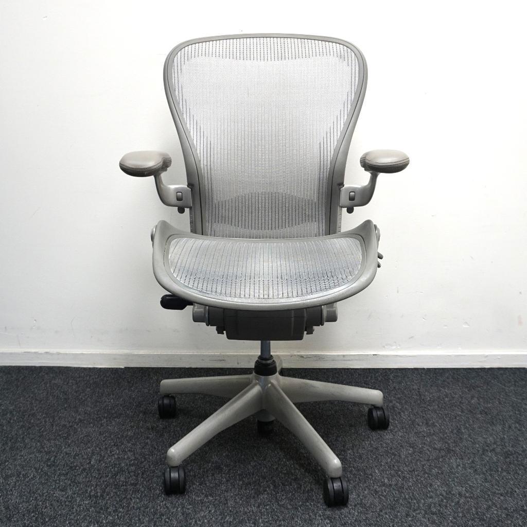 Herman Miller Aeron type C Bureaustoel |Ergonomisch|Titanium, Huis en Inrichting, Bureaustoelen, Gebruikt, Overige kleuren, -