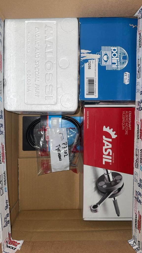 Malossi cilinder, Polini inlaat, Jasil krukas en meer, Ophalen, Nieuw