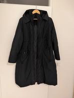 Zwarte lange jas / mantel maat 46/48, Zwart, Ophalen of Verzenden, JUNGE, Jas of Mantel