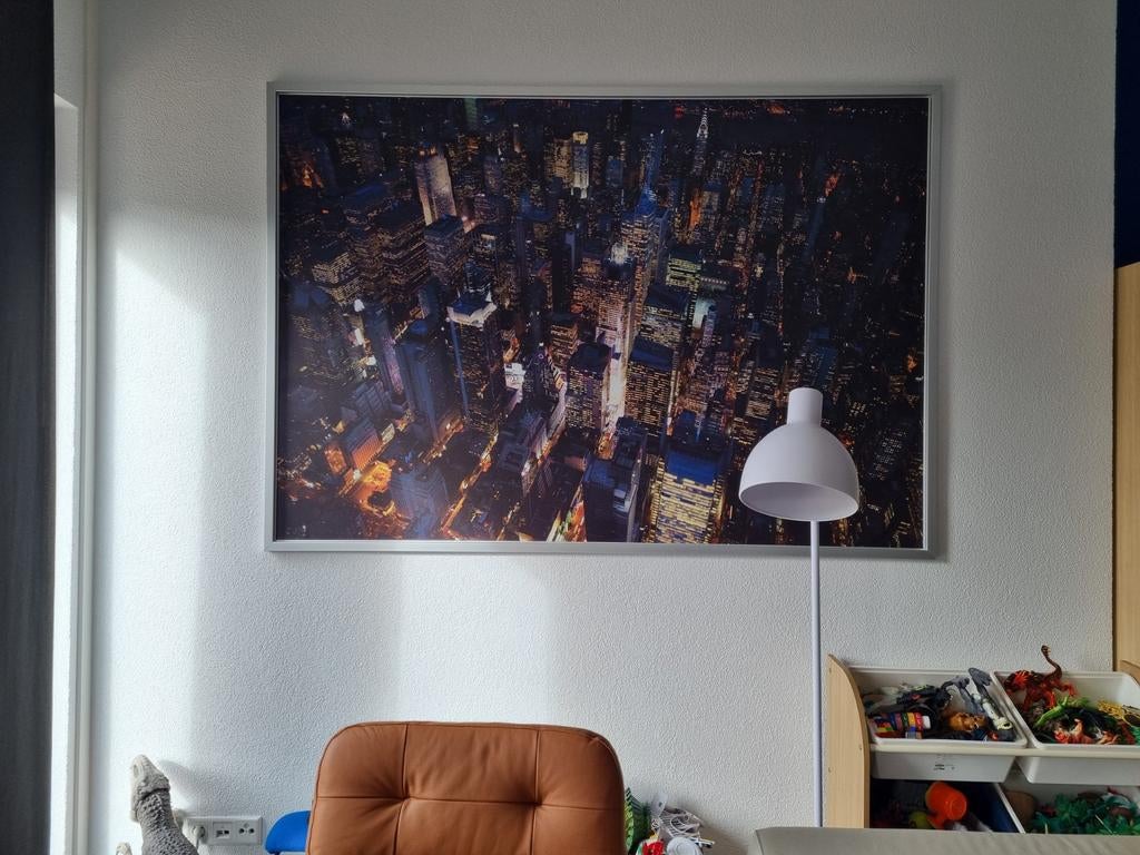 IKEA foto en lijst 200x140 - Schoon en goed onderhouden, Huis en Inrichting, Woonaccessoires | Schilderijen, Tekeningen en Foto's