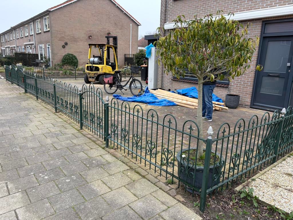 Smeedijzeren hekwerk prima staat, Ophalen of Verzenden, Gebruikt, IJzer, Sierhekwerk