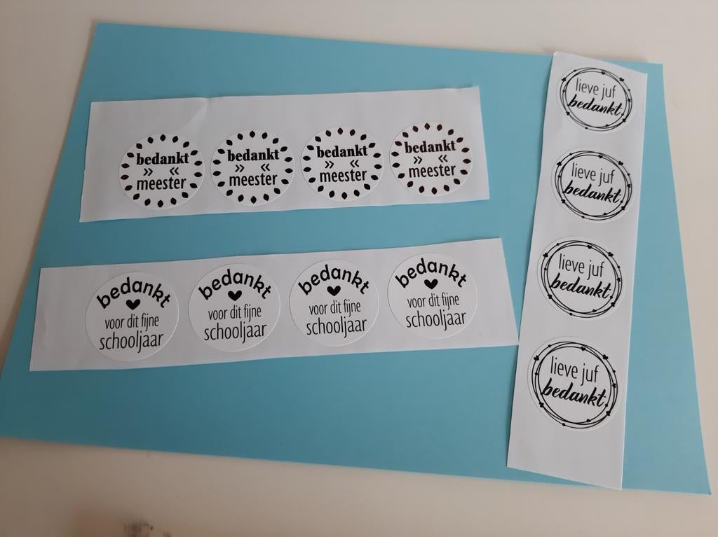 Stickers voor juf of meester  schooljaar, Ophalen, Nieuw, Overige thema's, Overige typen