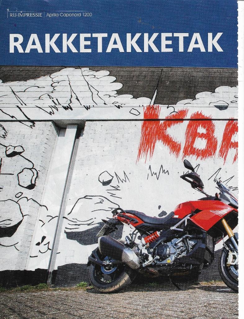 2 Reportages APRILIA Caponord 1200, 2013/2014., Ophalen of Verzenden, Zo goed als nieuw, Motorrijder., Merk of Model