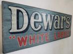 Handgeschilderd pubbord/Dewar's White Label/Schotse whisky, Reclamebord, Nieuw, DeKameraadschap, Dj.kammeraat@telfort.nl