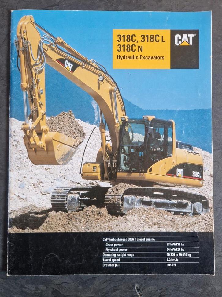 Caterpillar 318C, 318CL, 318CN Hydraulische Graafmachines, Boeken, Catalogussen en Folders, Gelezen, Ophalen of Verzenden