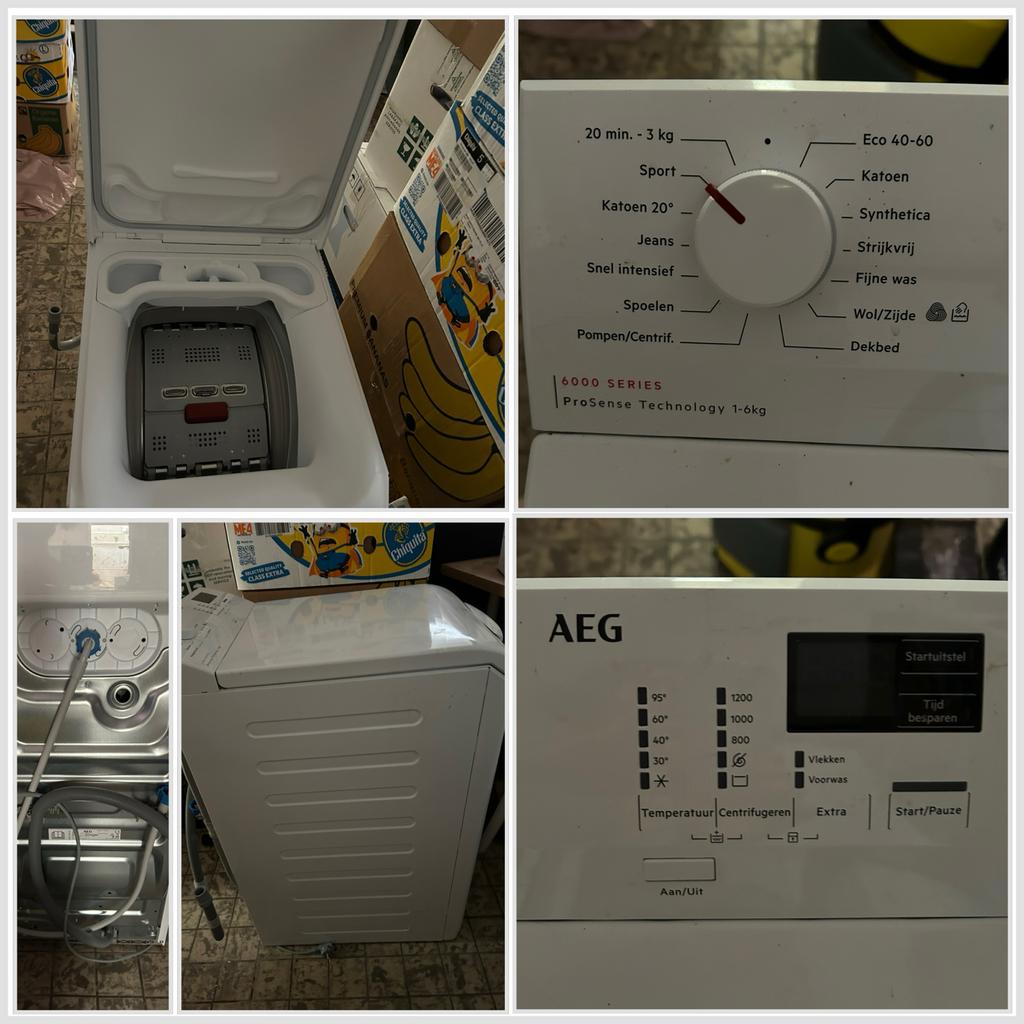 AEG 6000 SERIES ProSense Wasmachine, Ophalen, Bovenlader, Zo goed als nieuw, Kort programma
