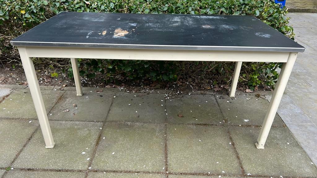 Stevige ijzeren werkbank werktafel 80x160cm, Doe-het-zelf en Verbouw, Werkbanken, Ophalen, Gebruikt