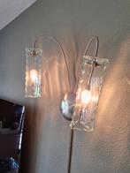 Design Wandlampen Glas/Rvs, Ophalen, Glas, Minder dan 100 cm