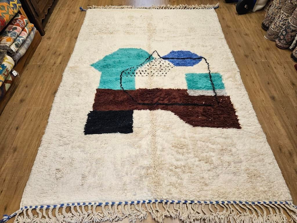 Handgeknoopt oosters tapijt Berber Beni Mrirt 292x200, Info@SlatsAntiek.nl, Vof Slats Antiek, Ophalen of Verzenden, 200 cm of meer