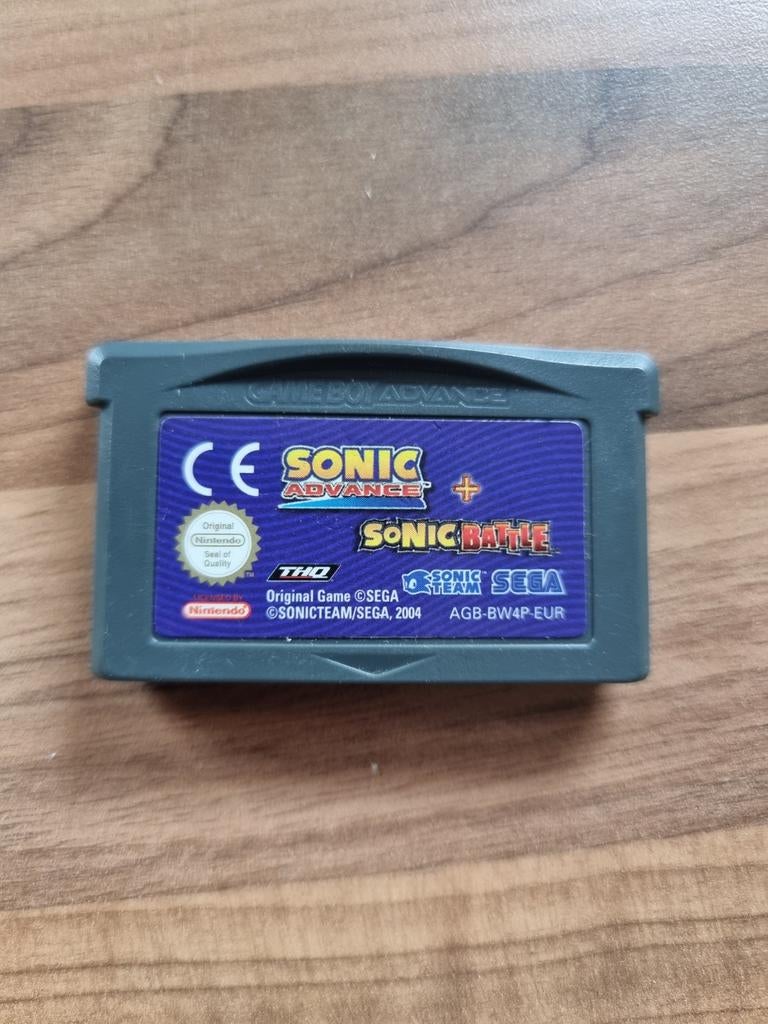 Sonic Advance + Sonic Battle, Spelcomputers en Games, Games | Nintendo Game Boy, Avontuur en Actie, 1 speler, Ophalen of Verzenden